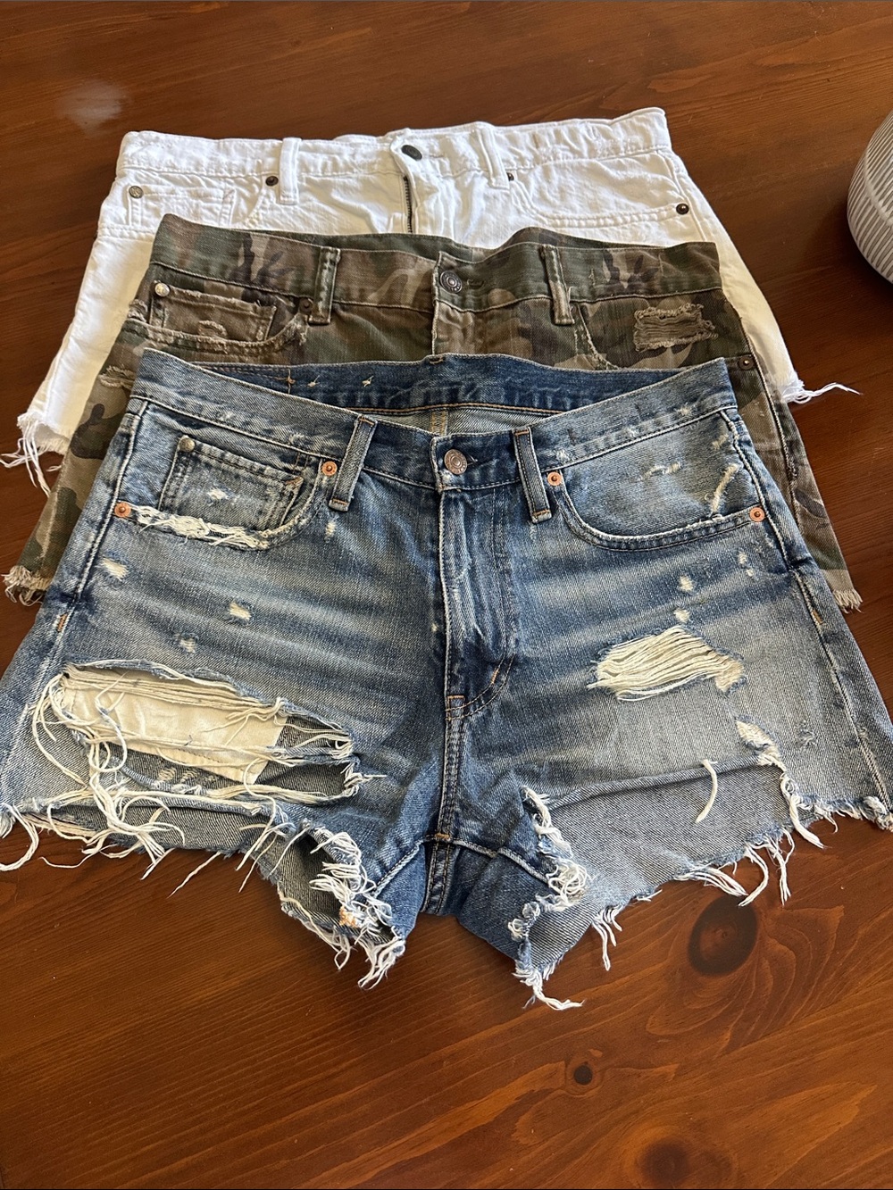 Denim & Supply Ralph Lauren Distressed Denim Cutoff Shorts - - Picture 1 of 7